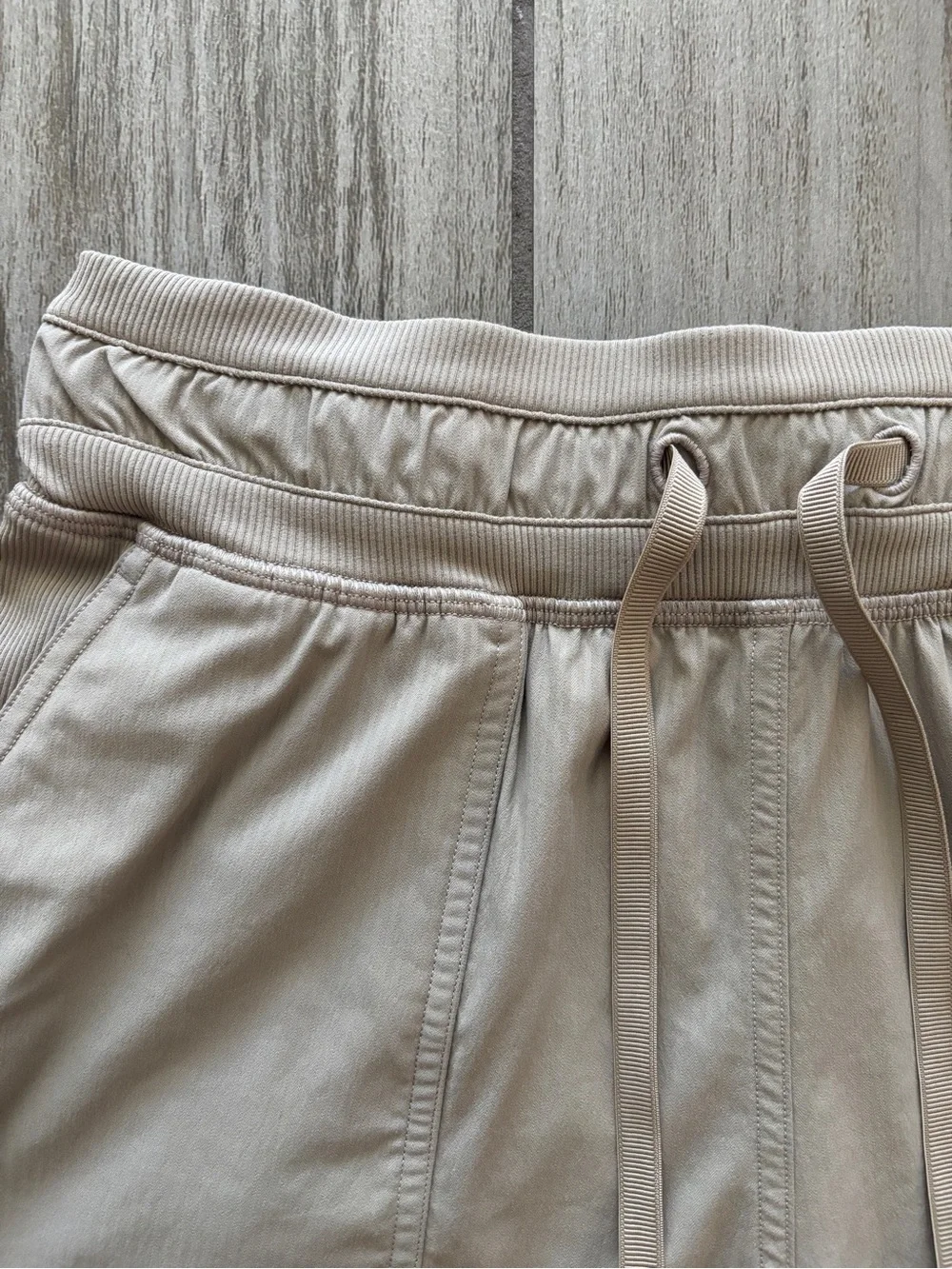 lululemon athletica Beige Drawstring Athletic Shorts